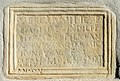 English: Ancient Roman grave inscription for Vercaius, Agisia, Quartus and Verus (PAR 33, 1983, 22) Deutsch: Antike römische Grabinschrift für Vercaius, Agisia, Quartus und Verus (PAR 33, 1983, 22)