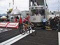 finish line on the summit of the Plateau de Beille (photo)