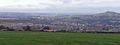 Honley Village, West Yorkshire, England, Viewed from Oldfield Road. Castle Hill is seen top Right, with Huddersfield in the Distance, Central to the picture is Berry Brow & Newsome