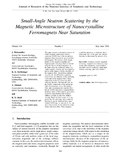 Thumbnail for File:Small-angle neutron scattering by the magnetic microstructure of nanocrystalline ferromagnets near saturation (IA jresv104n3p261).pdf