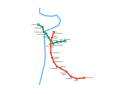 Scheme of subway in Prague as of December 19, 1980 Schéma linek pražského metra k 19. prosinci 1980