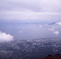 Naples from the top of Mount Vesuvius in Italy