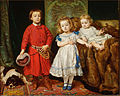 Portrait of artist's children: Tadeusz, Helena and Beata label QS:Len,"Portrait of artist's children: Tadeusz, Helena and Beata" label QS:Lpl,"Portret dzieci artysty: Tadeusza, Heleny i Beaty" 1870, 127.5 × 160 cm (50.1 × 62.9 in), National Museum in Warsaw (MNW)