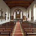 Kirche Mariä Himmelfahrt, Stadtprozelten, Inneres mit Blick zur Apsis