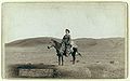 Dick Latham of Iron Mountain, Wyo., returning home from the plains with the antelope he has slain (1888, LC-DIG-ppmsc-02641)