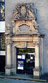 Face on the back of city library in Coesfeld