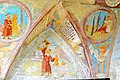 English: Late Gothic fresco paintings at the loggia`s interior west wall Deutsch: Spätgotische Freskomalereien an der inneren Loggia-Westwand