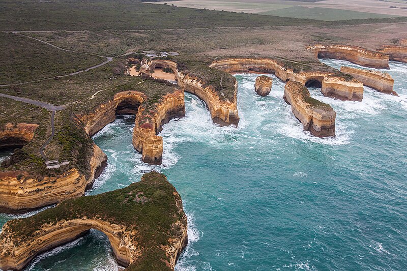 File:Loch Ard Gorge from the air.jpg