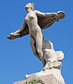 Statue in honor of Lindbergh, Nungesser, & Coli at Le Bourget Airport in Paris, France