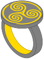 The "Roissy Ring", similar to the original description of a fictional ring found in the classic BDSM novel, Story of O (French: Histoire d'O) by Pauline Réage