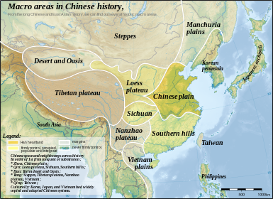 China Historic macro areas