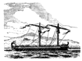 Trireme from the younger Middle Ages