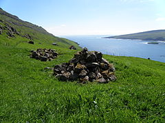 The grave of Viking Chieftain Havgrímur in Hov