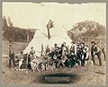 Happy Hours in Camp. G. and B.&M. Engineers Corps and Visitors (1889, LC-DIG-ppmsc-02547)