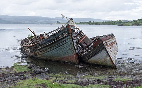 Rotting hulks near Salen, Isle of Mull