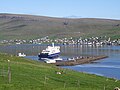 Trongisvágur and Krambatangi ferry port.