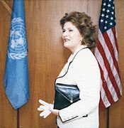 Peruvian first lady of the United Nations Marcela Pérez de Cuéllar