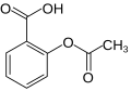 Deutsch: Struktur von Acetylsalicylsäure English: Structure of Acetylsalicylic acid