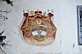 English: Coats of arms archbishop of Salzburg (1772-1812), Colloredo Hieronymus Joseph, at the west wall Deutsch: Wappen des Erzbischofs von Salzburg (1772-1812), Colloredo Hieronymus Joseph, an der Westwand