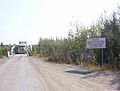 A bridge at Dempster Highway across the Klondike River