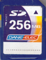 Secure Digital Card (SD memory card). 256MB