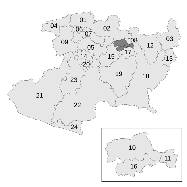 File:Distritos electorales locales - Michoacan 2022.svg