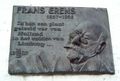 Memorial plaque remembering the writer Frans Erens