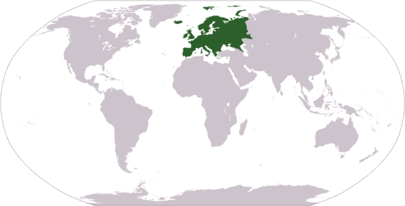 The left green dot in the West of Portugal and Spain (map)