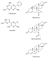 Deutsch: Struktur von Kaliumsparenden Diuretika English: Structure of Potassium-sparing diuretics