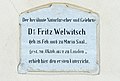 English: Memorial plaque for Dr. Fredrich Welwitsch at the north wall Deutsch: Gedenktafel für Dr. Friedrich Welwitsch an der Nord-Wand