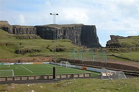 Football (soccer) stadion in Vágur