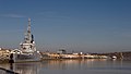 La Garonne et le croiseur Colbert, Bordeaux.