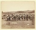 At the dance. Part of the 8th U.S. Cavalry and 3rd Infantry at the great Indian grass dance on reservation (1890, LC-DIG-ppmsc-02510)