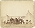 The Indian Girl's Home. A group of Indian girls and Indian police at Big Foot's village on reservation (1890, LC-DIG-ppmsc-02526)