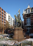 Statue équestre de Jeanne d'Arc, place Jeanne d'Arc, à Lille