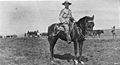 Burnham arrives with Lord Roberts in Bloemfontein, Orange Free State, after his first capture and escape from the Boers. Published 9 June 1900.