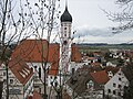 Blick auf Burgau mit Stadtpfarrkirche