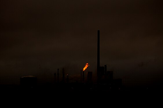 Gas flare at a chemikal plant