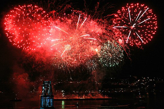 Feu d'artifice du 400e anniversaire de la Ville de Québec en 2008