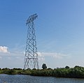 Hoogspanningsmast langs A6 gezien vanaf Pr. Margrietkanaal.