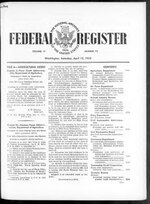 Thumbnail for File:Federal Register 1952-04-12- Vol 17 Iss 73 (IA sim federal-register-find 1952-04-12 17 73).pdf