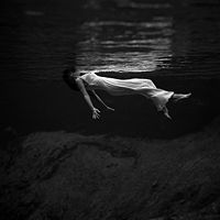 woman swimming/une femme nage...