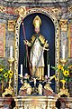 English: Saint Lambertus in the center of the high altar of the parish church Saint Lambertus Deutsch: Heiliger Lambert als Zentralfigur des Hochaltars in der Pfarrkirche Heiliger Lambert