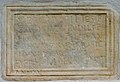 English: Ancient Roman grave inscription for Vercaius, Agisia, Quartus and Verus (PAR 33, 1983, 22) Deutsch: Antike römische Grabinschrift für Vercaius, Agisia, Quartus und Verus (PAR 33, 1983, 22)