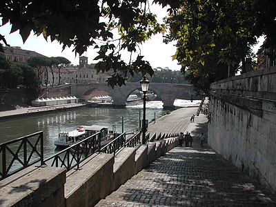 imbarco dei battelli a Ponte Cestio