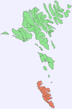 Position on the Faroe map.