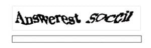 Sample of CAPTCHA interface