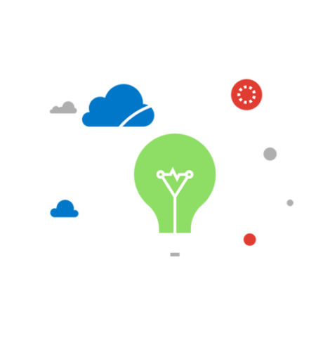 A human head is outlined with a lightbulb and gears inside it to symbolize learning.