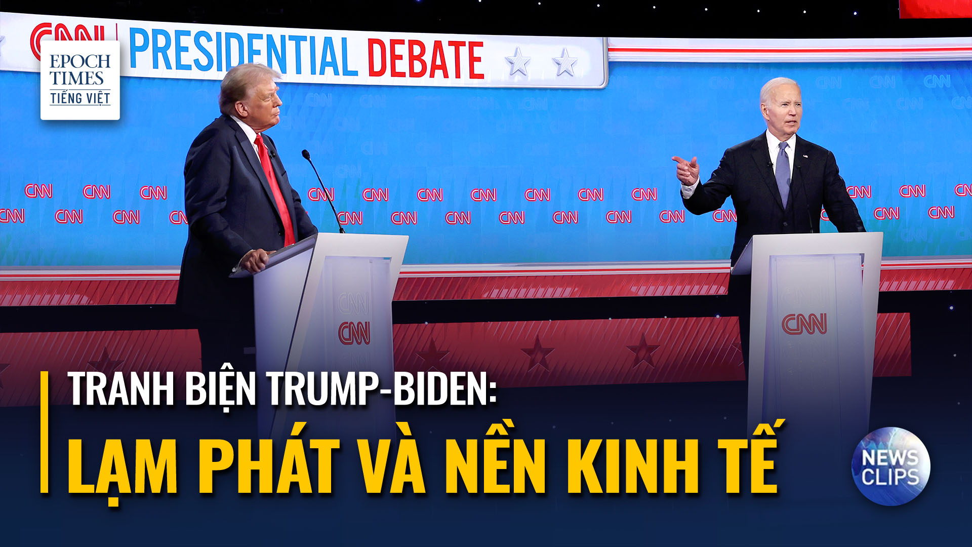 Ông Trump và ông Biden tranh biện về lạm phát và nền kinh tế