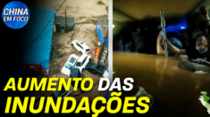 Moradores chineses lutam em meio ao aumento dos chuvas